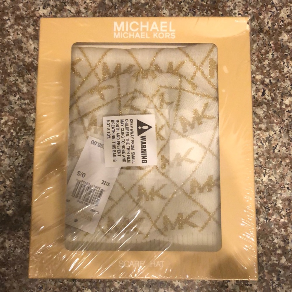 Michael Kors Scarf and Hat Set. Never opened.